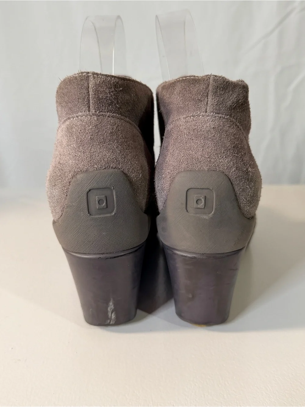 Tsubo Women’s Taupe Suede Wedge Booties - Classic Slip-On Style‎ size 8 comfort